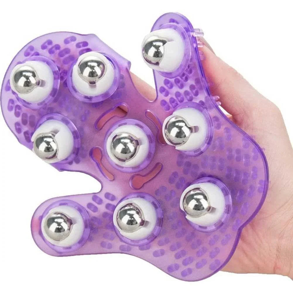 Simple & True Roller Balls Massager Glove - Romantic Blessings
