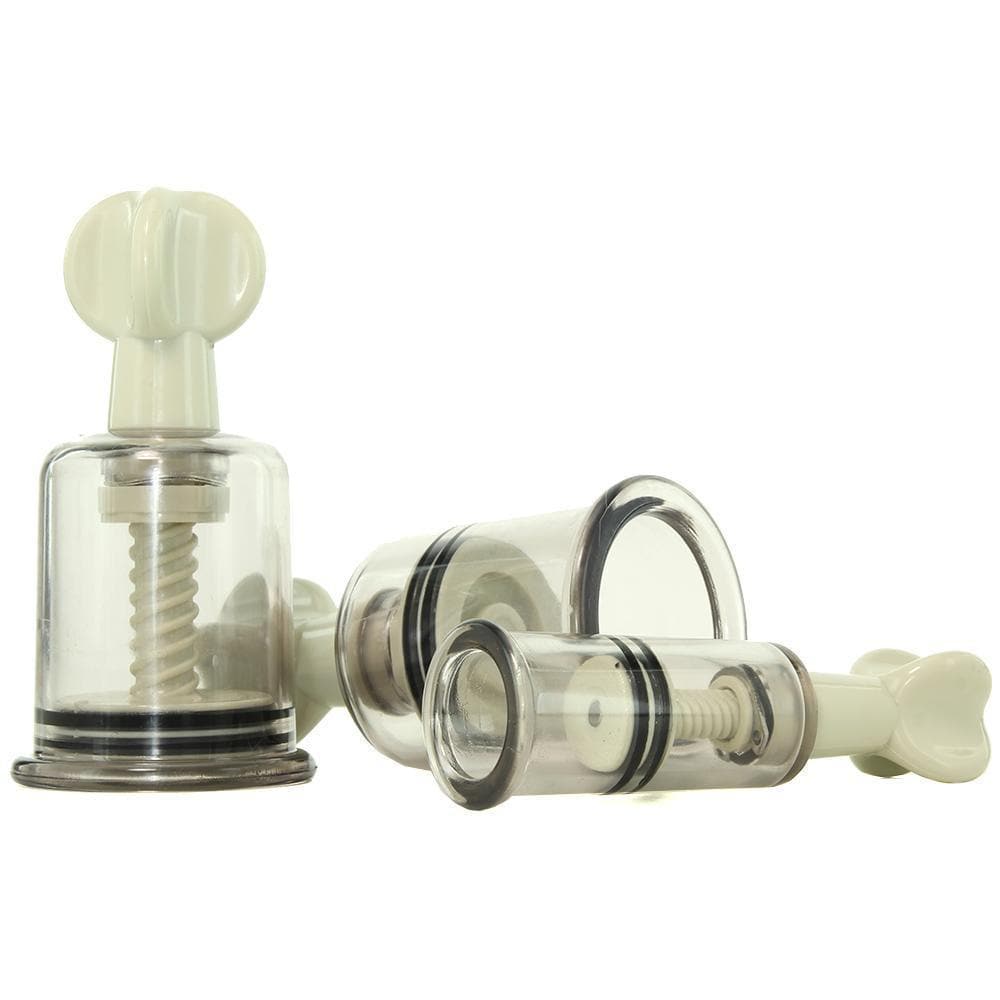 Size Matters Twisted Triplets Nipple & Clitoris Suckers with Self Contained Powerful Suction - Romantic Blessings