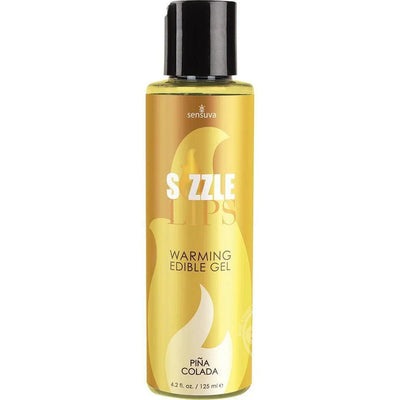 Sizzle Lips Warming Edible Gel Pina Colada 4.2 oz - Romantic Blessings