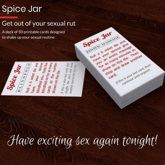 Spice Jar Sexual Activities Game Printable - Romantic Blessings