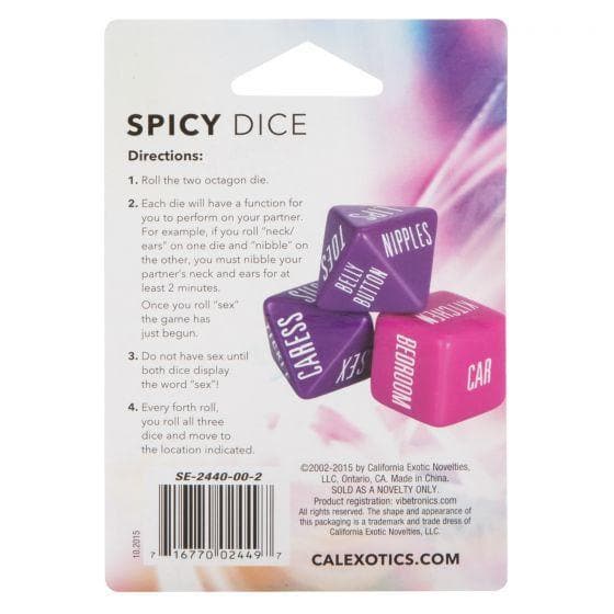 Spicy Dice Travel-Sized Adult Couple's Erotic Foreplay and Adventurous Dice Game - Romantic Blessings