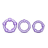 Stay Hard Beaded 3 Piece Penis Ring Erection Enhancement Set - Romantic Blessings