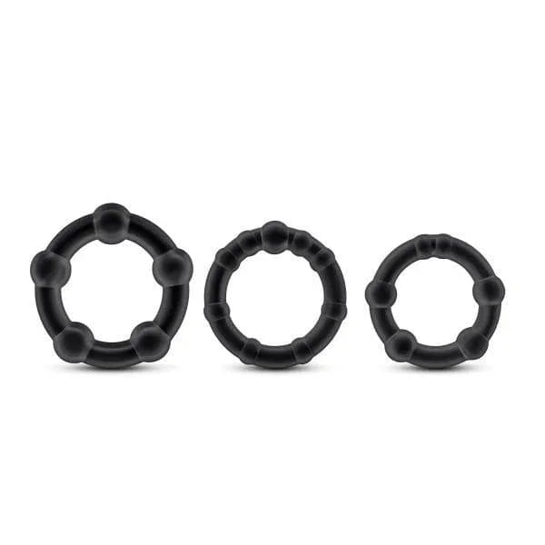 Stay Hard Beaded 3 Piece Penis Ring Erection Enhancement Set - Romantic  Blessings