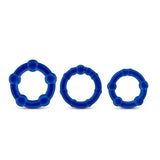 Stay Hard Beaded 3 Piece Penis Ring Erection Enhancement Set - Romantic Blessings