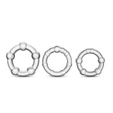 Stay Hard Beaded 3 Piece Penis Ring Erection Enhancement Set - Romantic Blessings
