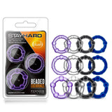 Stay Hard Beaded 3 Piece Penis Ring Erection Enhancement Set - Romantic Blessings
