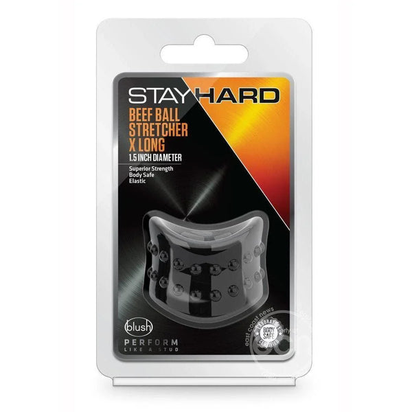 Stay Hard Beef Ball Stretcher - Black - Romantic Blessings Stay Hard Beef Ball Stretcher - Black - Romantic Blessings