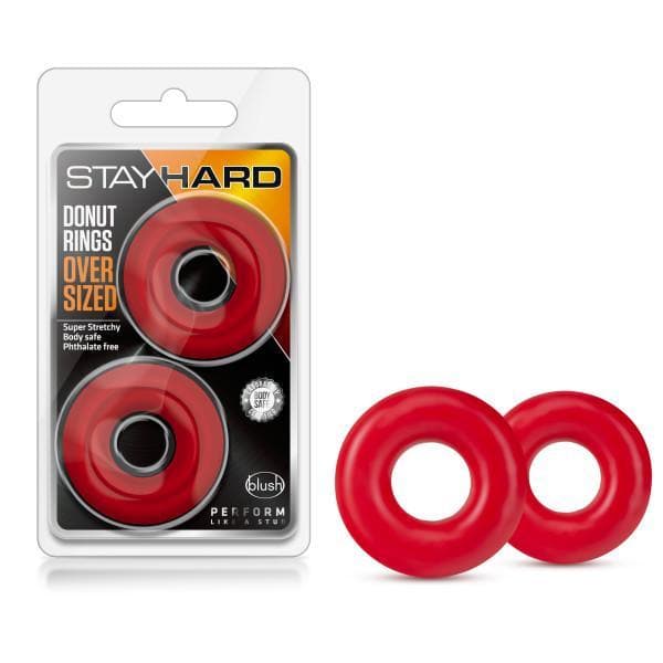Stay Hard Donut 20% Thicker Oversized 2 Pack Penis Erection Enhancement Rings - Romantic Blessings
