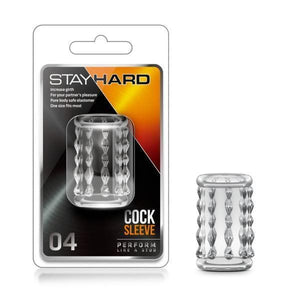 Stay Hard Male Enlargement Penis Girth Enhancement Sleeve 04 Small RibsTexture Clear - Romantic Blessings