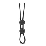 Stay Hard Silicone Double Loop Penis and Scrotum Erection Enhancement Lasso Ring - Romantic Blessings