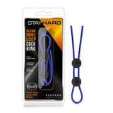 Stay Hard Silicone Double Loop Penis and Scrotum Erection Enhancement Lasso Ring - Romantic Blessings