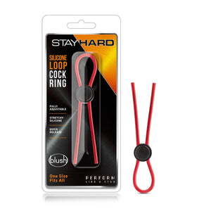 Stay Hard Silicone Single Loop Penis and Scrotum Erection Enhancement Lasso Ring - Romantic Blessings
