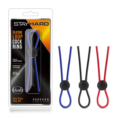 Stay Hard Silicone Single Loop Penis and Scrotum Erection Enhancement Lasso Ring - Romantic Blessings