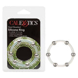 Steel Beaded Silicone Penis Ring Clear - Romantic Blessings