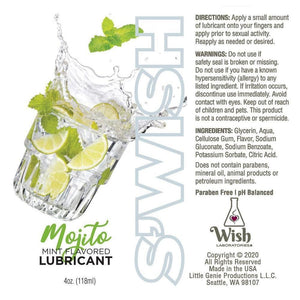 Swish Mojito Water Based Flavored Lubricant Mint - Romantic Blessings