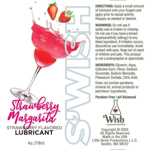 Swish Strawberry Margarita Water Based Flavored Lubricant - Romantic Blessings