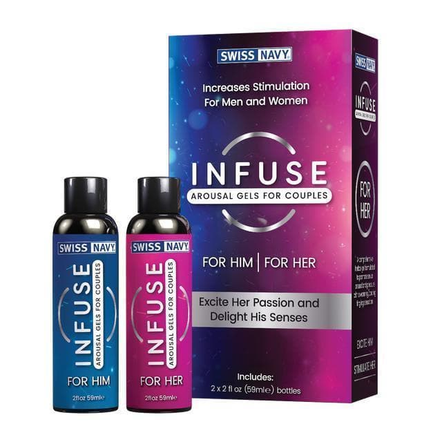 Swiss Navy Infuse 2-N-1 Arousal Gels for Couples Premium Lubricant - Romantic Blessings