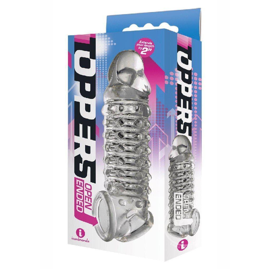 The 9's Toppers Open Ended Ribbed and Nubbed Penis Extender - Romantic Blessings