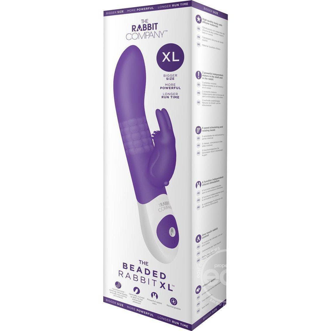 The Beaded Multi Function Rabbit XL USB Rechargeable Silicone Vibrator Splashproof - Romantic Blessings
