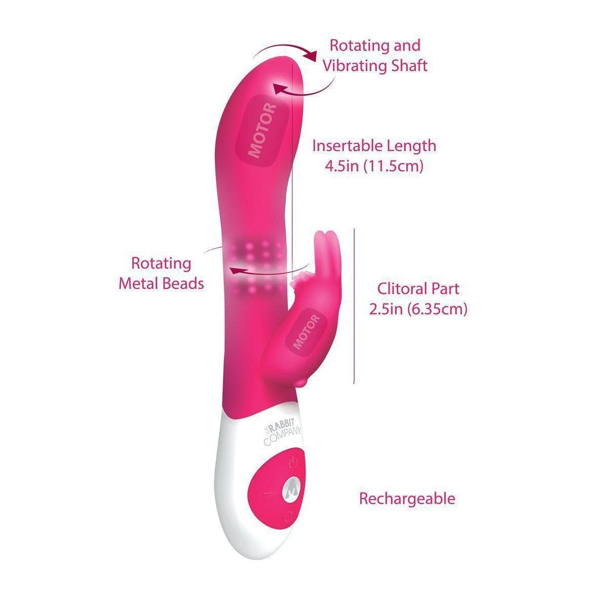 The Beaded Rabbit Rechargeable Silicone Multi Function G-Spot Vibe Waterproof - Romantic Blessings