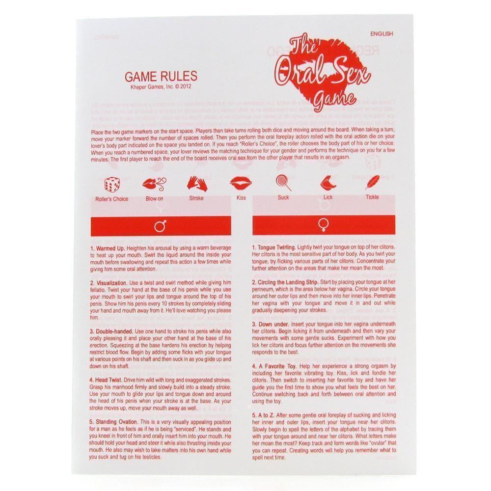 The Oral Sex Couples Erotic Tantalizing Foreplay Board Game - Romantic Blessings