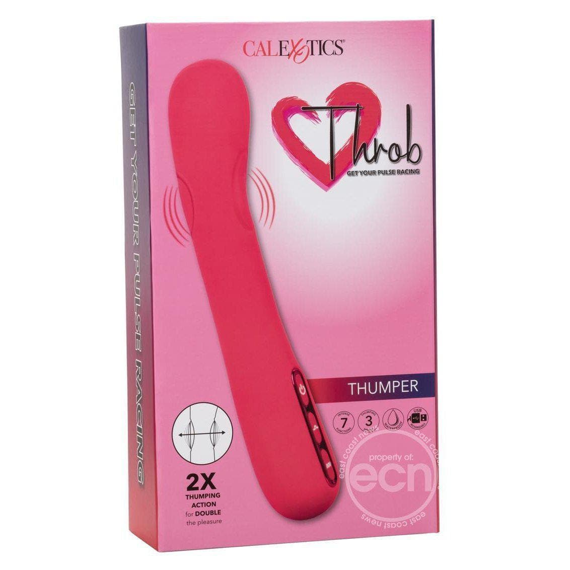 Throb Thumper Rechargeable Silicone Multi Function Thumping Rabbit Vibrator - Romantic Blessings