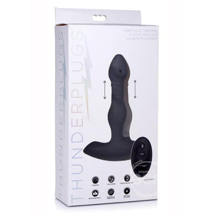 Thunder Plugs Vibrating & Thrusting Silicone Rechargeable Anal Plug with Remote Control - Romantic Blessings