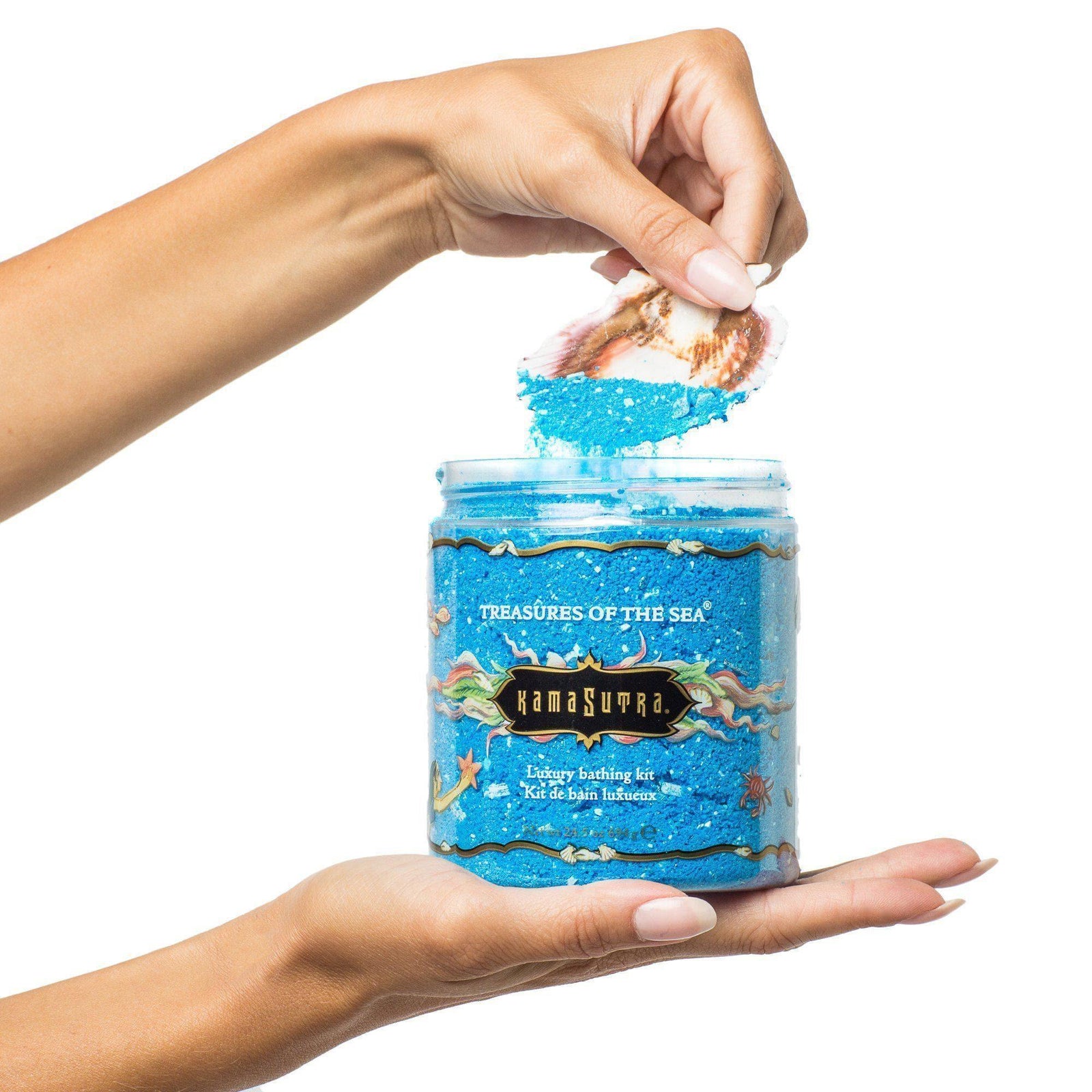 Treasures Of The Sea Couples Relaxing Luxury Azure Blue Bath Salt - Romantic Blessings
