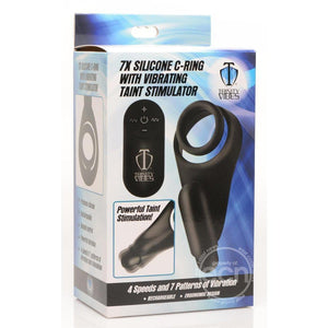 Trinity 4 Men Silicone Rechargeable Penis Ring & Vibrating Taint Stimulator With Remote Control - Romantic Blessings