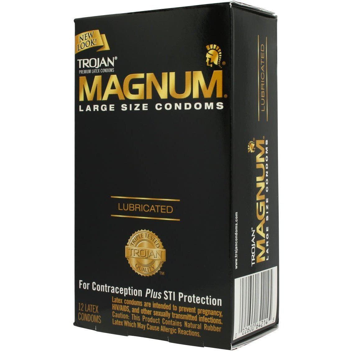 Trojan Condom Magnum Large Size Lubricated 12 Pack - Romantic Blessings