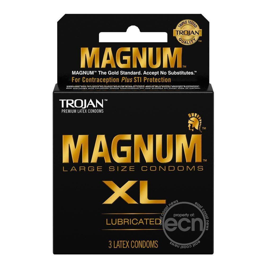 Trojan Magnum Xl Lubricated Latex Condoms 3-Pack - Romantic Blessings
