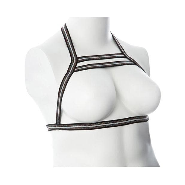 VooDoo Silver Lining Body Hugging Harness Black/Silver - Romantic Blessings