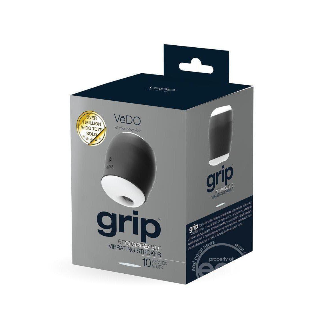 VeDO Grip Rechargeable Silicone Vibrating Sleeve Black/Glow In The Dark - Romantic Blessings