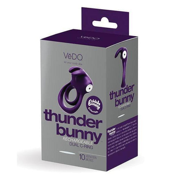 Vedo Thunder Bunny Dual Ring Rechargeable 10 Mode Couples Ring Vibrato