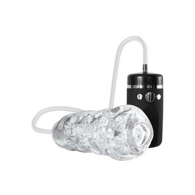 Vibrating And Sucking Stroker With Wired Remote Controll Clear 6.75 Inch - Romantic Blessings
