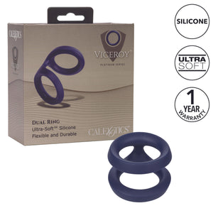 Viceroy Dual Ring Silicone Penis Ring - Romantic Blessings