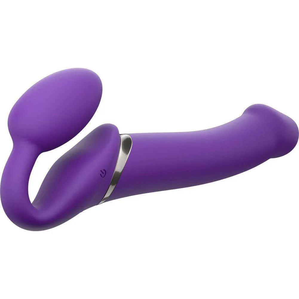 Strap-On-Me Remote Control Vibrating Bendable Strap-On Medium - Romantic Blessings