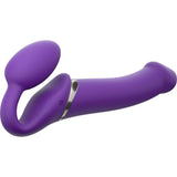 Strap-On-Me Remote Control Vibrating Bendable Strap-On Medium - Romantic Blessings
