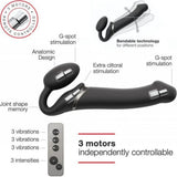 Strap-On-Me Remote Control Vibrating Bendable Strap-On Large - Romantic Blessings