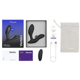 We-Vibe Vector+ Rechargeable Silicone Vibrating Prostate Massager with Remote Control - Romantic Blessings