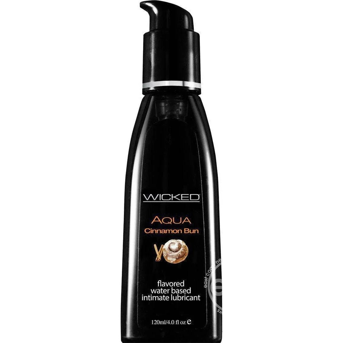 Wicked Aqua Water Based Flavored Intimate Lubricant Cinnamon Bun - Romantic Blessings