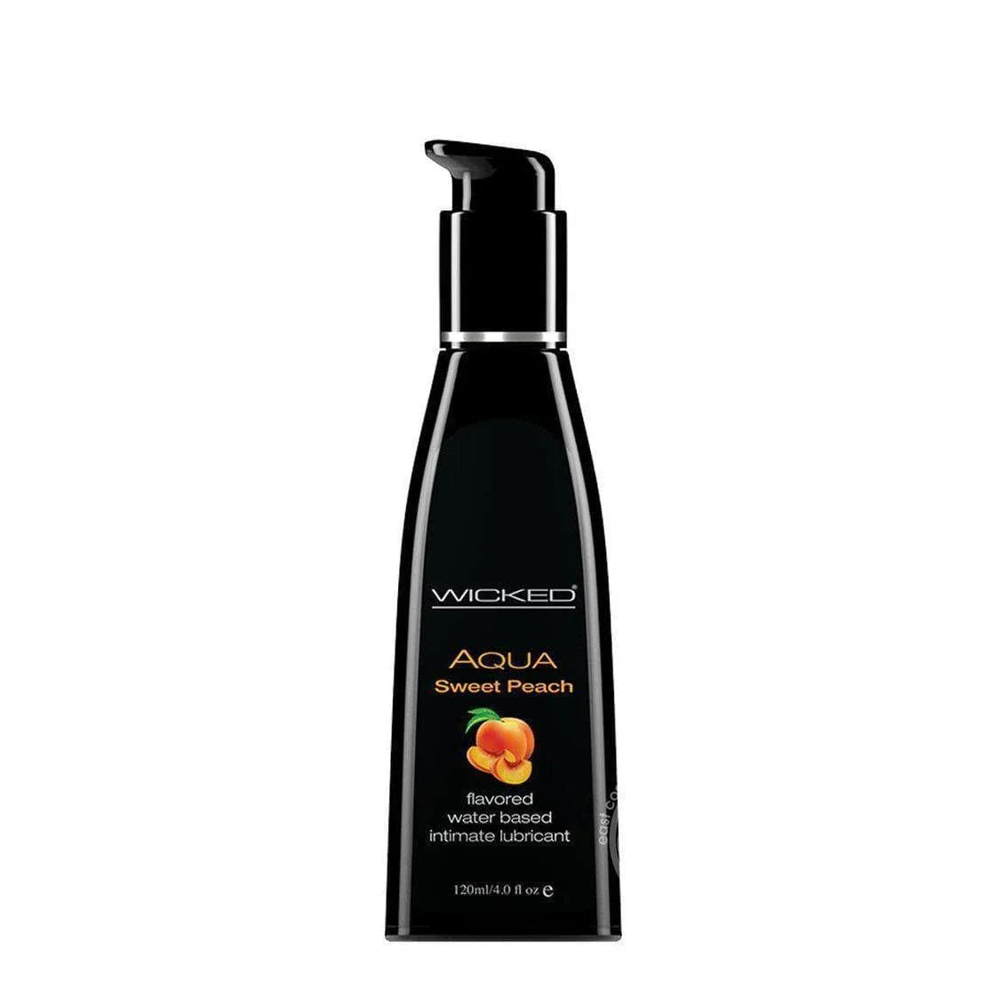 Wicked Aqua Water Based Flavored Intimate Lubricant Sweet Peach - Romantic Blessings