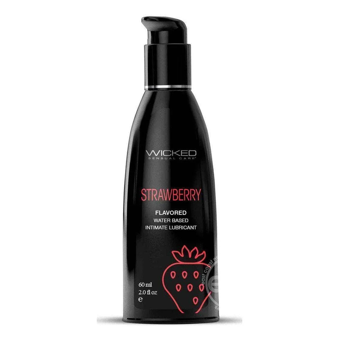 Wicked Aqua Water Based Flavored Lubricant Strawberry - Romantic Blessings