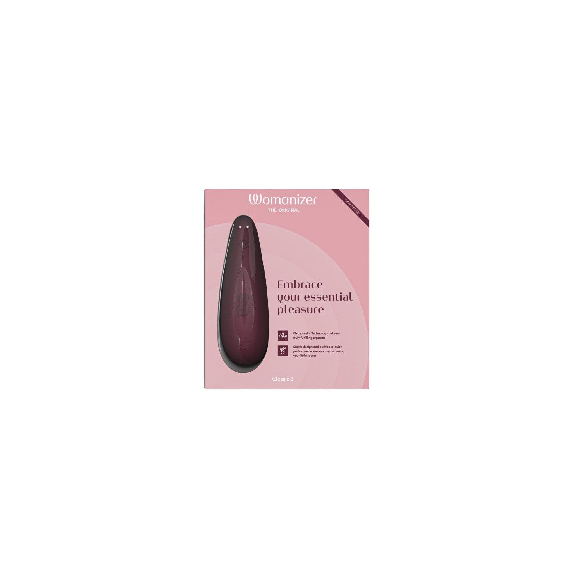 Womanizer Classic 2 Rechargeable 10 Level Clitoral Stimulator with PleasureAir - Romantic Blessings