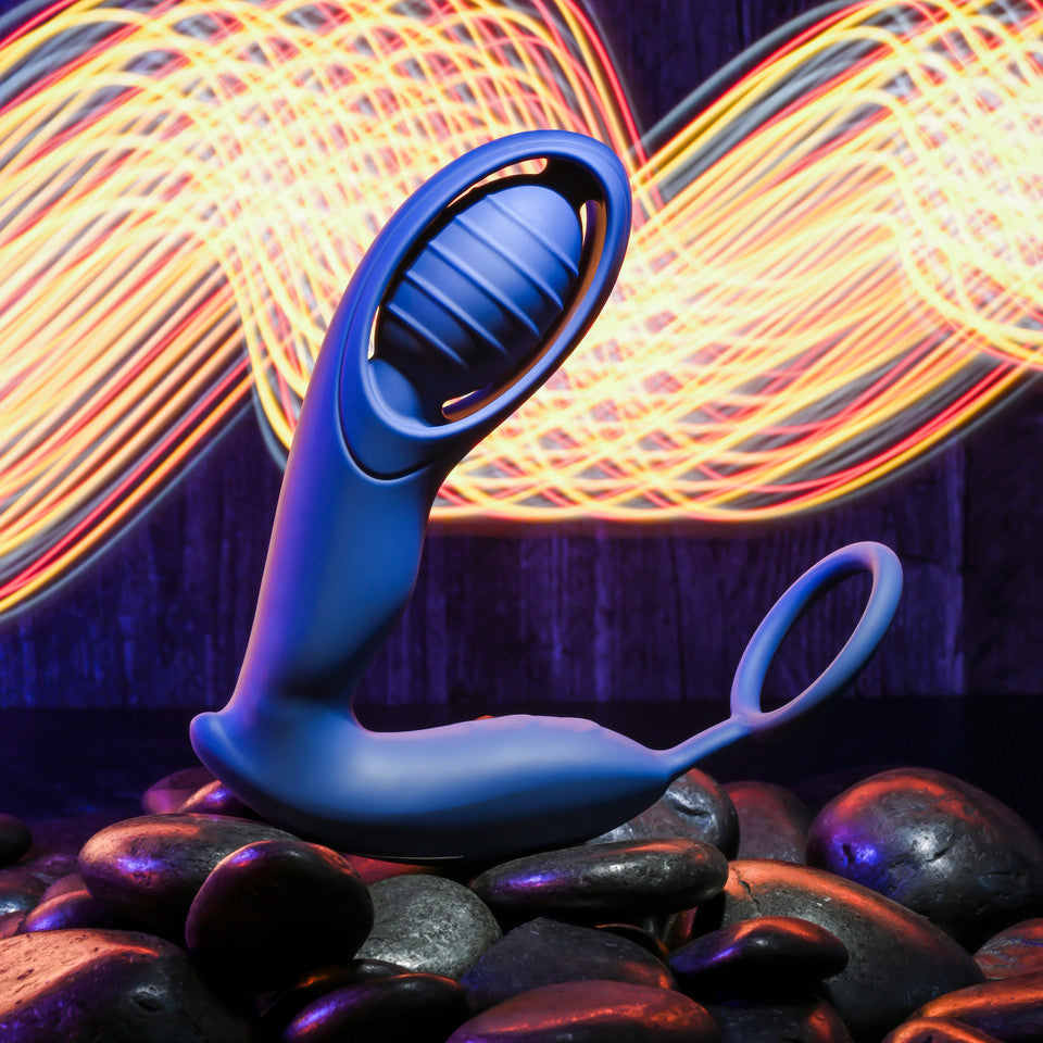 Zero Tolerance Extra Mile Rechargeable Silicone C-Ring Double Motor Vibrator with Remote Control Blue
