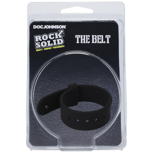 Rock Solid The Belt Adjustable Silicone Penis Ring Black