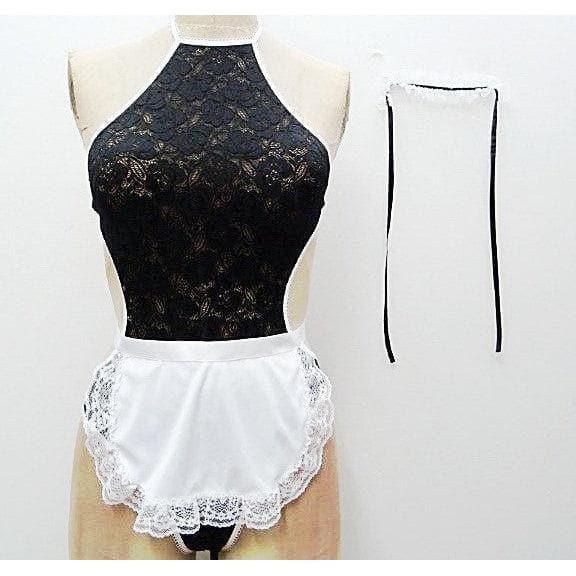 Escante Frenchy Maid Teddy Black/White - Romantic Blessings