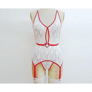 Escante Euphoria Hot Naughty Nurse White/Red One Size - Romantic Blessings