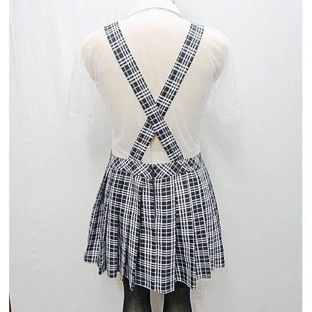 Escante Suspender School Girl White Plaid - Romantic Blessings