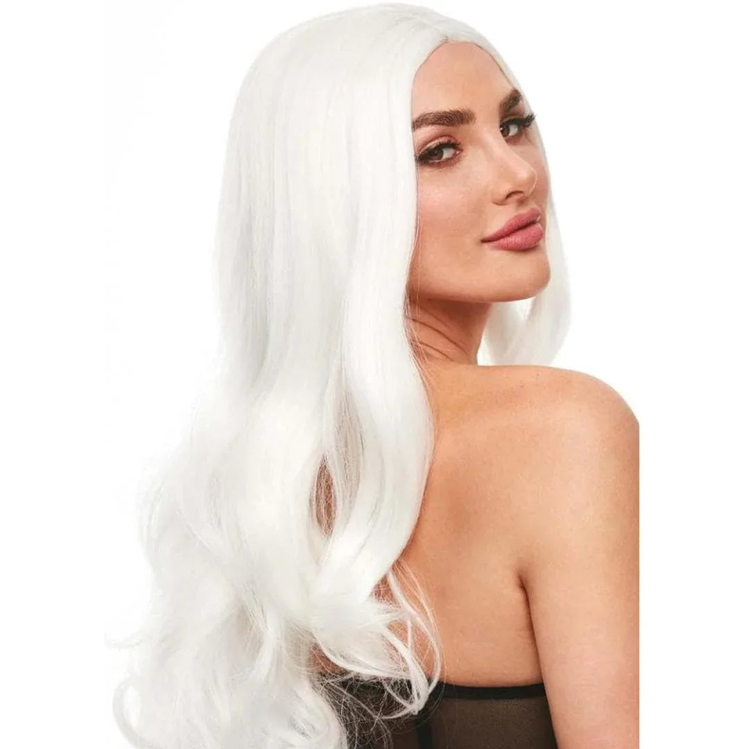 Pleasure Wigs Jessie Wig White and Glow in the Dark Neon Yellow - Romantic Blessings